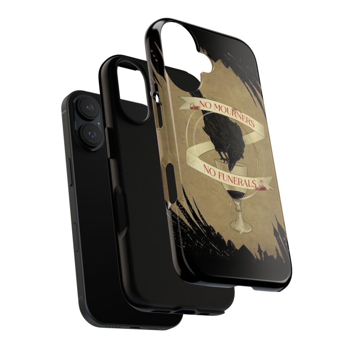 Magnetic tough phone case with Six of Crows book characters - Layers