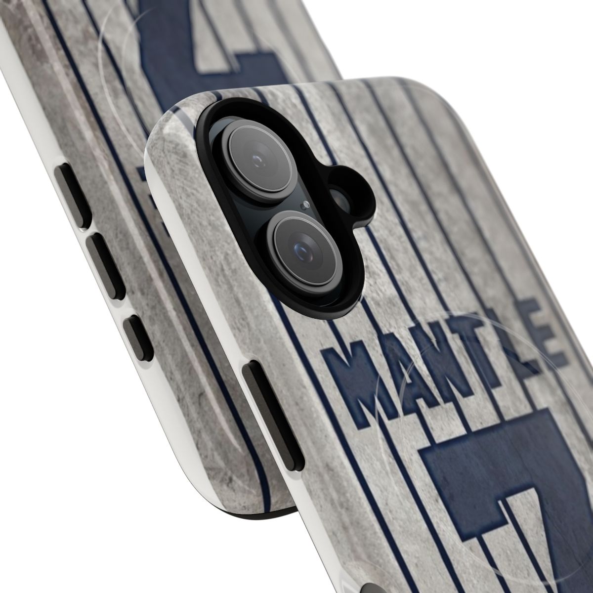 Magnetic phone case with New York Yankees and Mickey Mantle inspired design - Detail