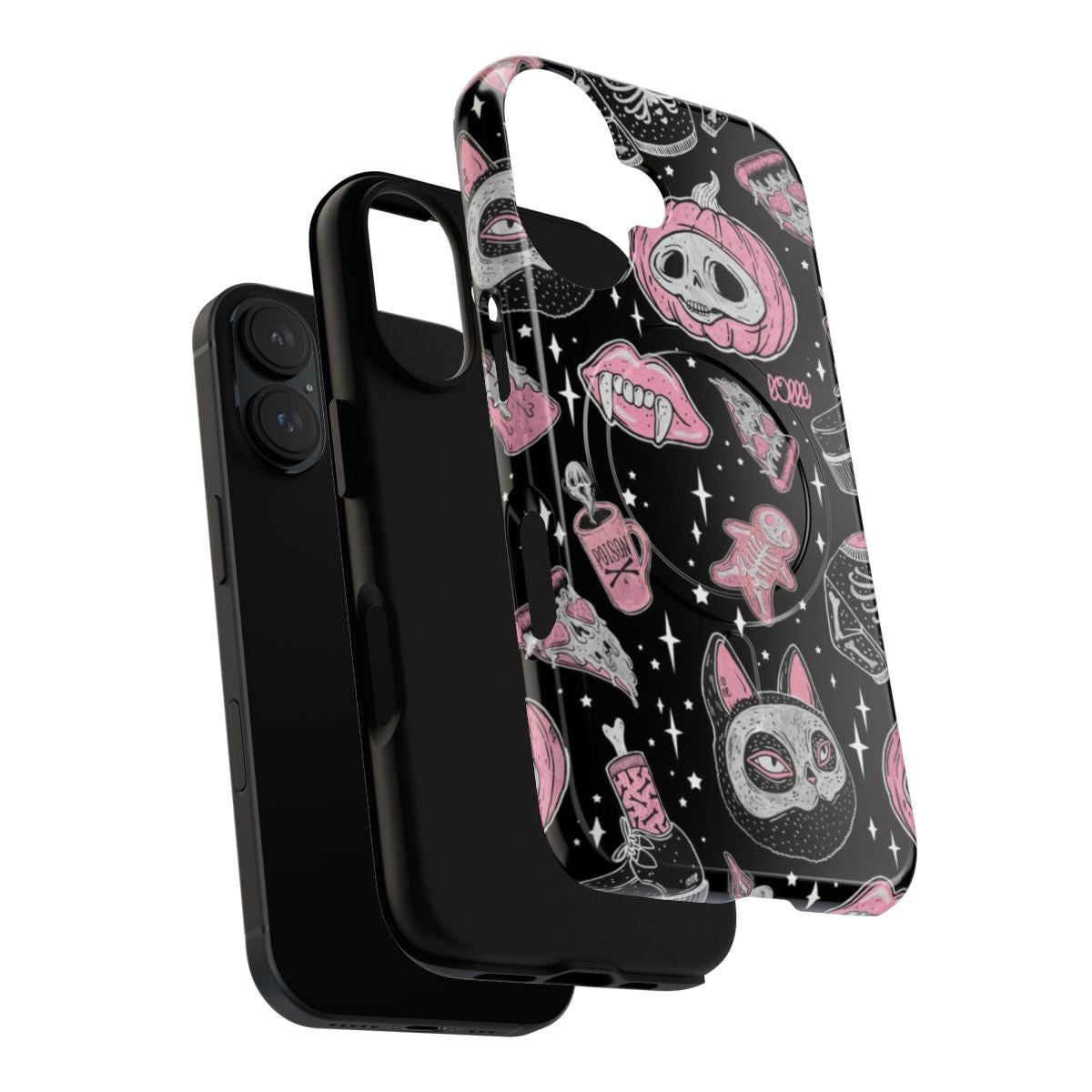 Magnetic tough phone case with spooky and creepy design - Layers