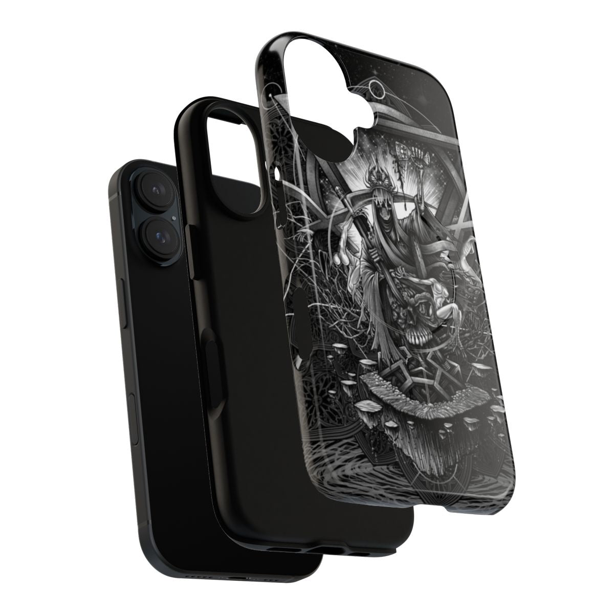 Grim Reaper dark gothic phone case with occult and supernatural design - Layers