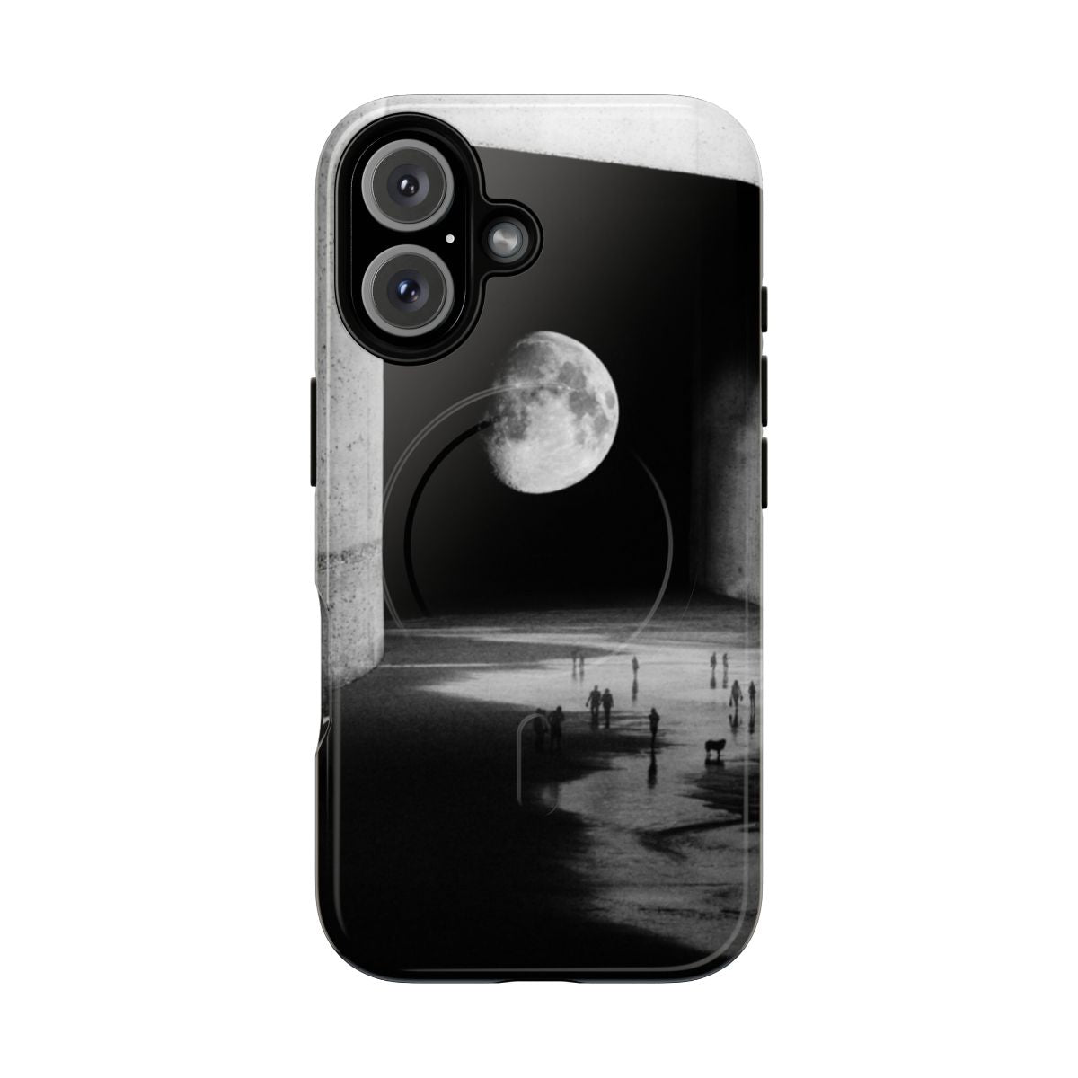 Sleek and durable phone case featuring an abstract space-themed design with the moon, stars, and an astronaut.