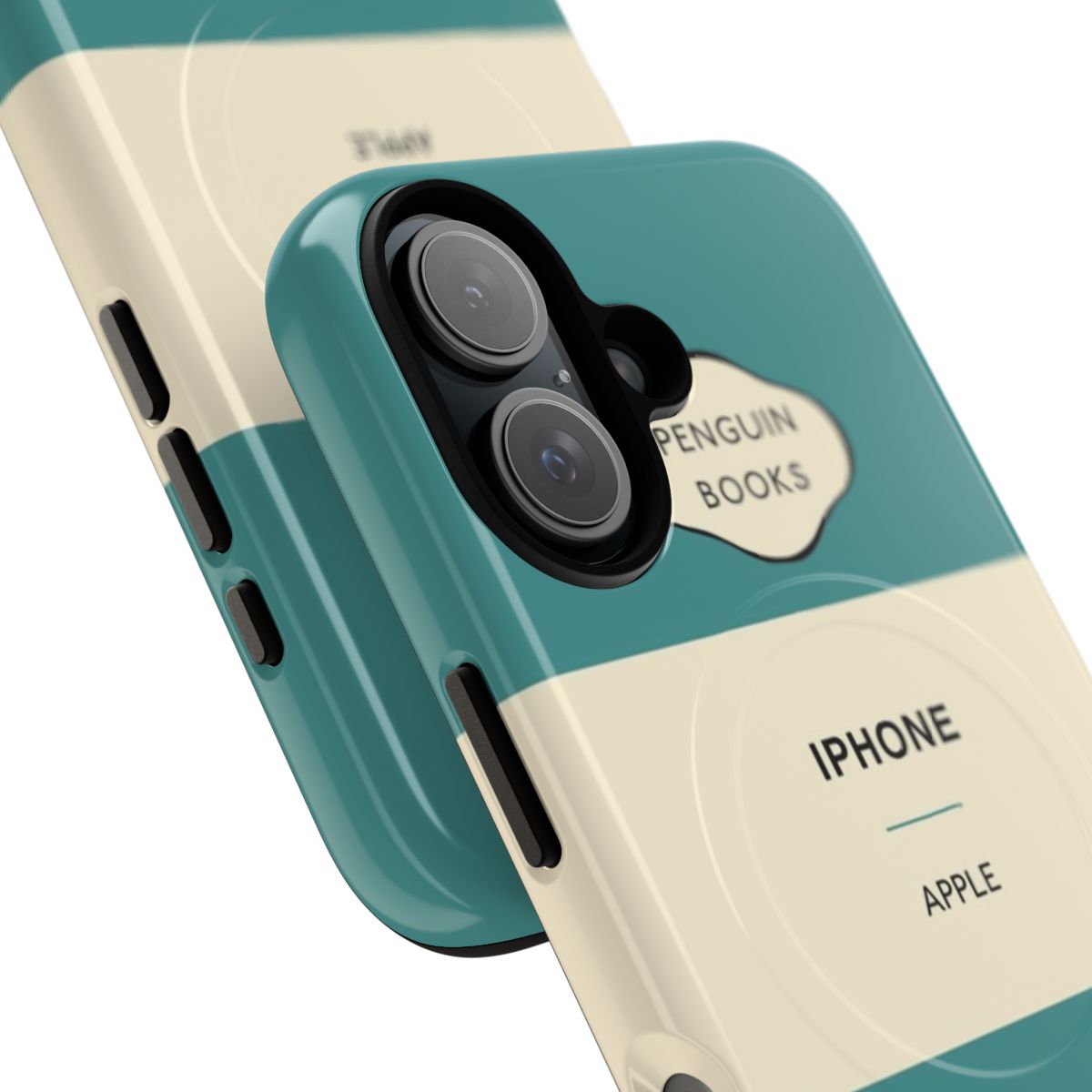 Aqua Magnetic Tough iPhone Case with Penguin Classic-Inspired Design - Detail