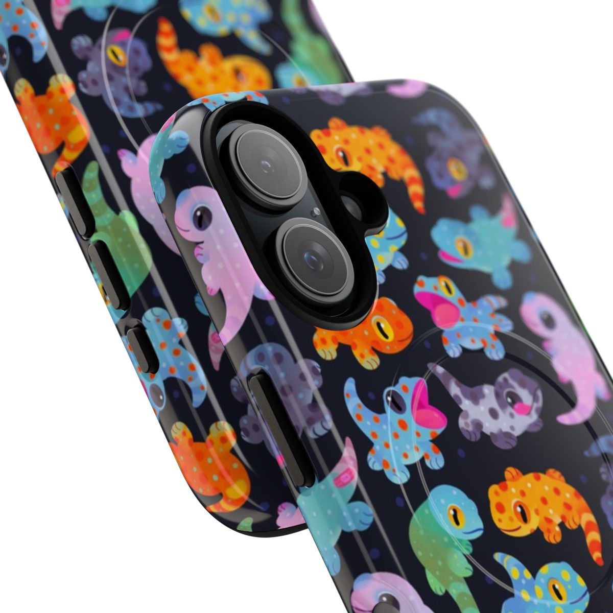 Tokay gecko phone case featuring a detailed and colorful design - Detail