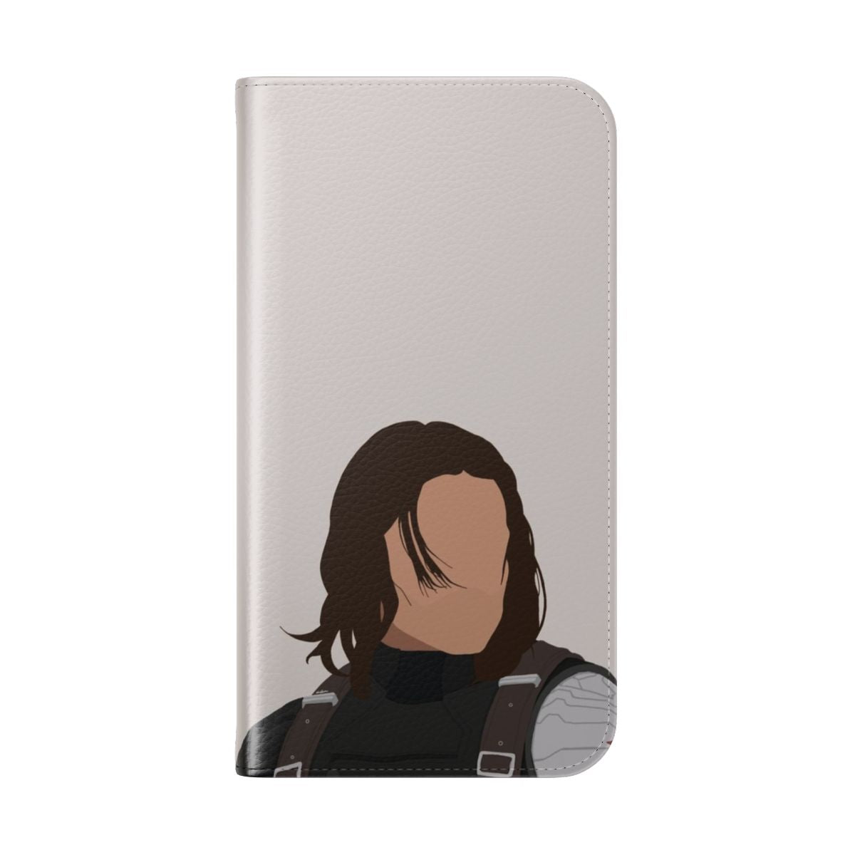 Bucky Barnes-inspired Winter Soldier themed flip cover phone case - Folded Back