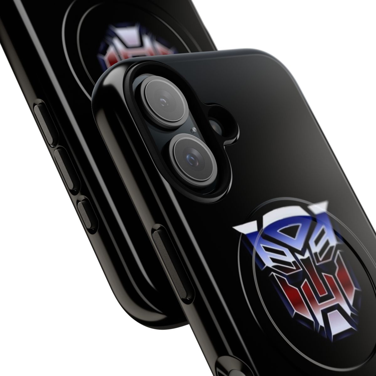 Transformers-inspired tough magnetic phone case featuring autobot logo - Detail