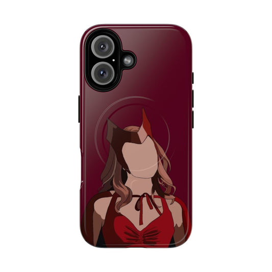 Magnetic tough phone case featuring Wanda Maximoff, the Scarlet Witch from Marvel's WandaVision