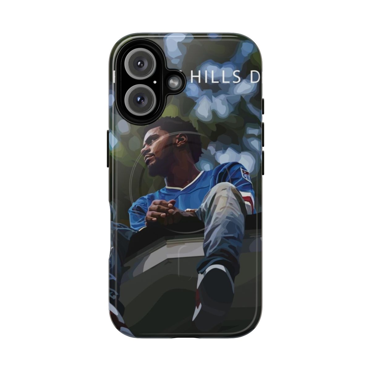 Artistic illustration phone case design inspired by J Cole's album "2014 Forest Hills Drive"