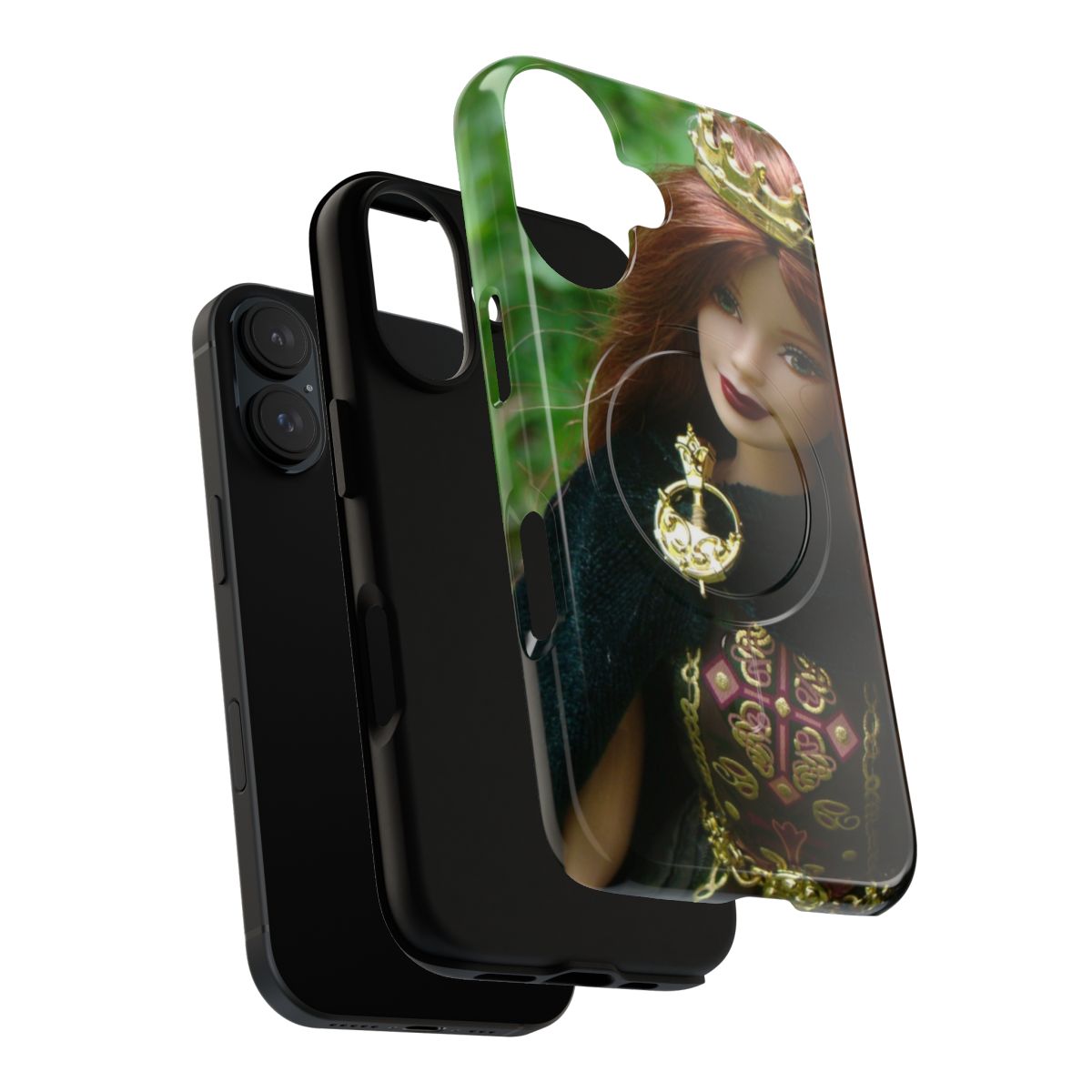 Enchanting green and magical phone case with fairy princess design - Layers