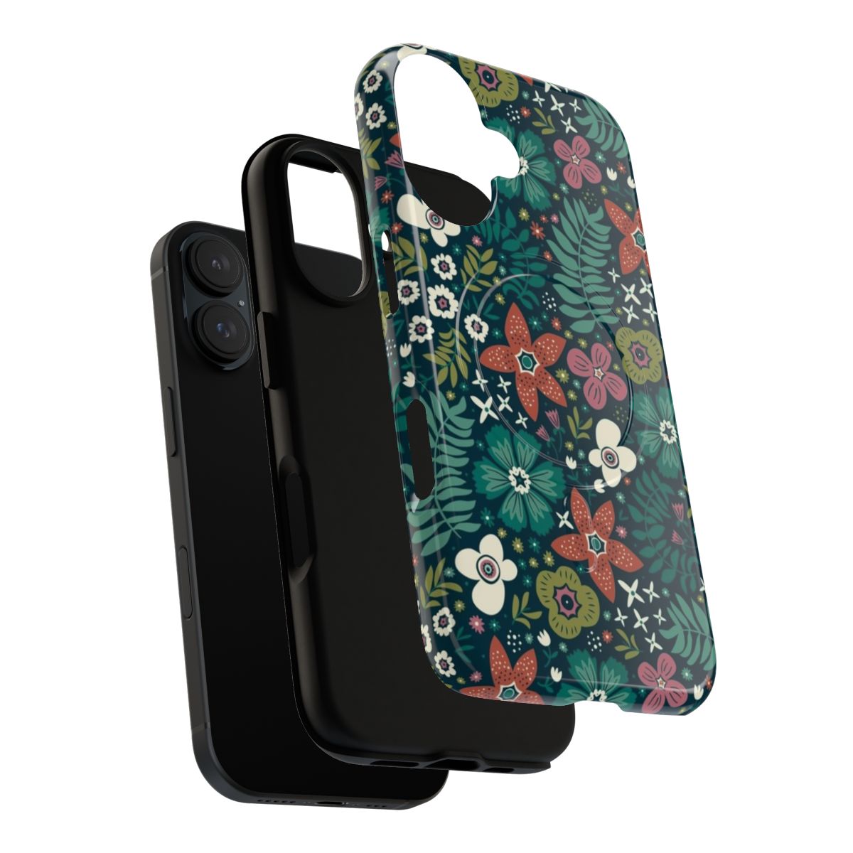 A floral, botanical phone case with a meadow pattern design - Layers