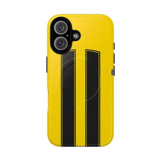 Bumblebee-inspired magnetic phone case with robot design