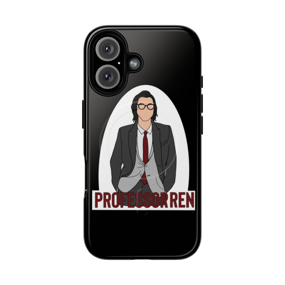 Magnetic protective phone case featuring a sketch-style design inspired by Adam Driver's character Kylo Ren