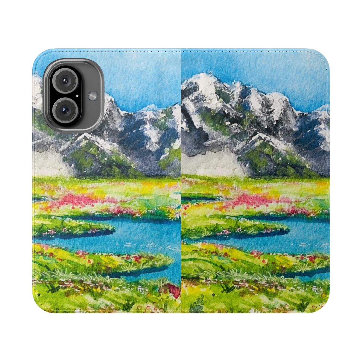 Flip cover phone case featuring artwork inspired by the Studio Ghibli film Howl's Moving Castle