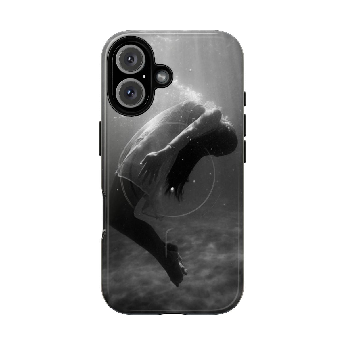 Waterproof magnetic phone case with a surreal, underwater-inspired design