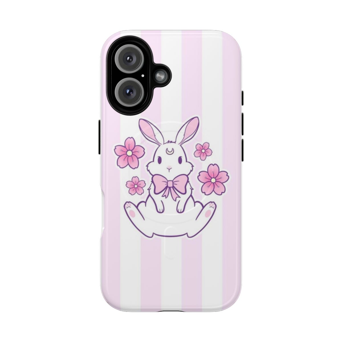 Sakura Bunny Phone Case with Magnetic Closure and Tough Design