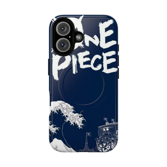 Magnetic tough phone case with anime-inspired Japanese art design