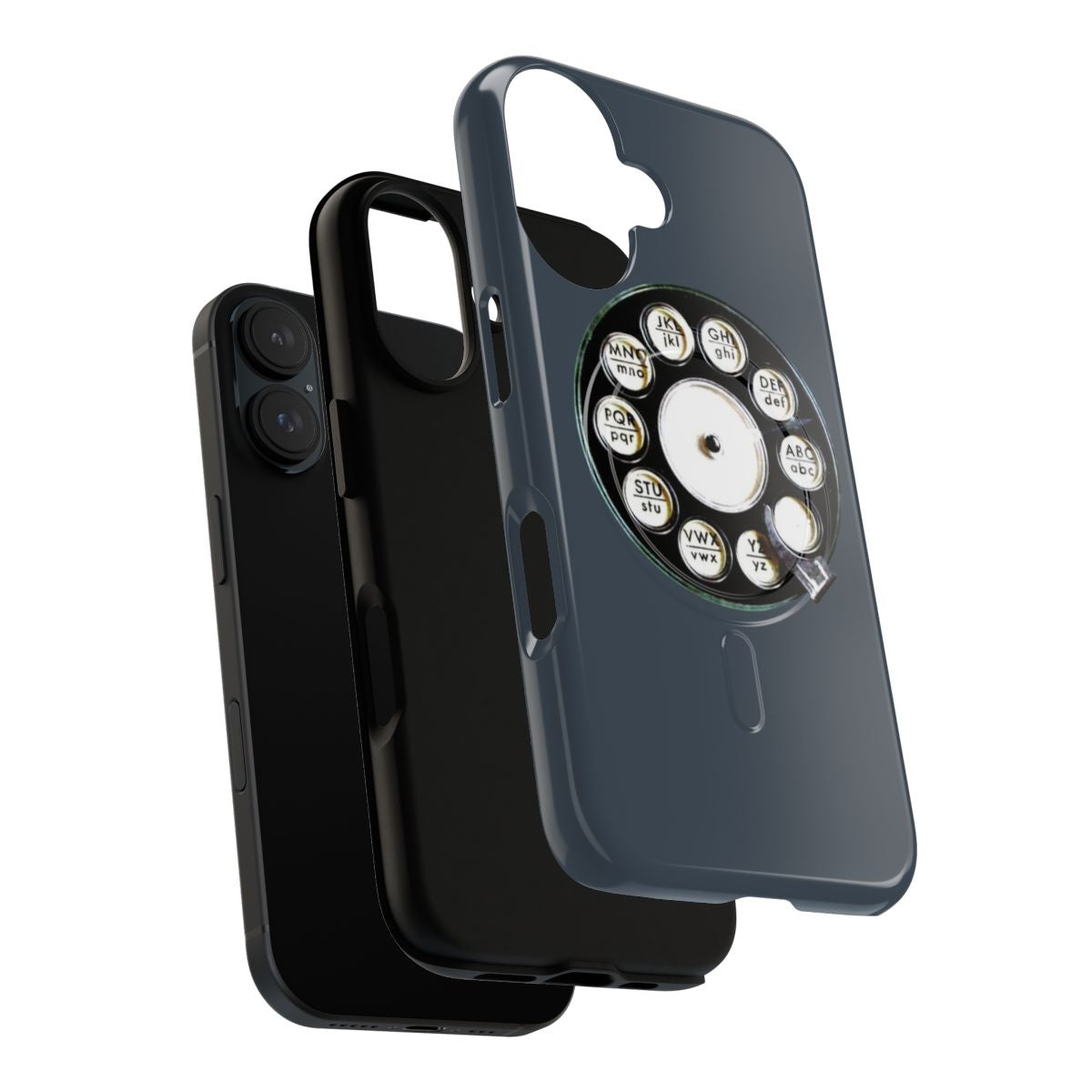 Retro rotary dial phone magnetic tough cases for smartphone protection - Layers