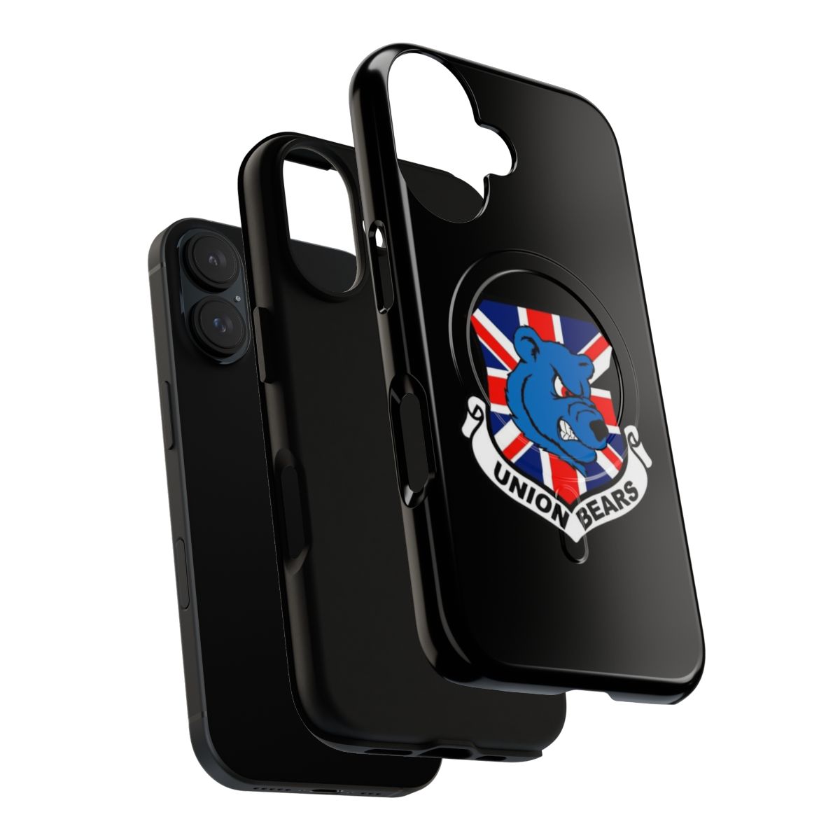 Magnetic tough phone case with union bears design - Layers