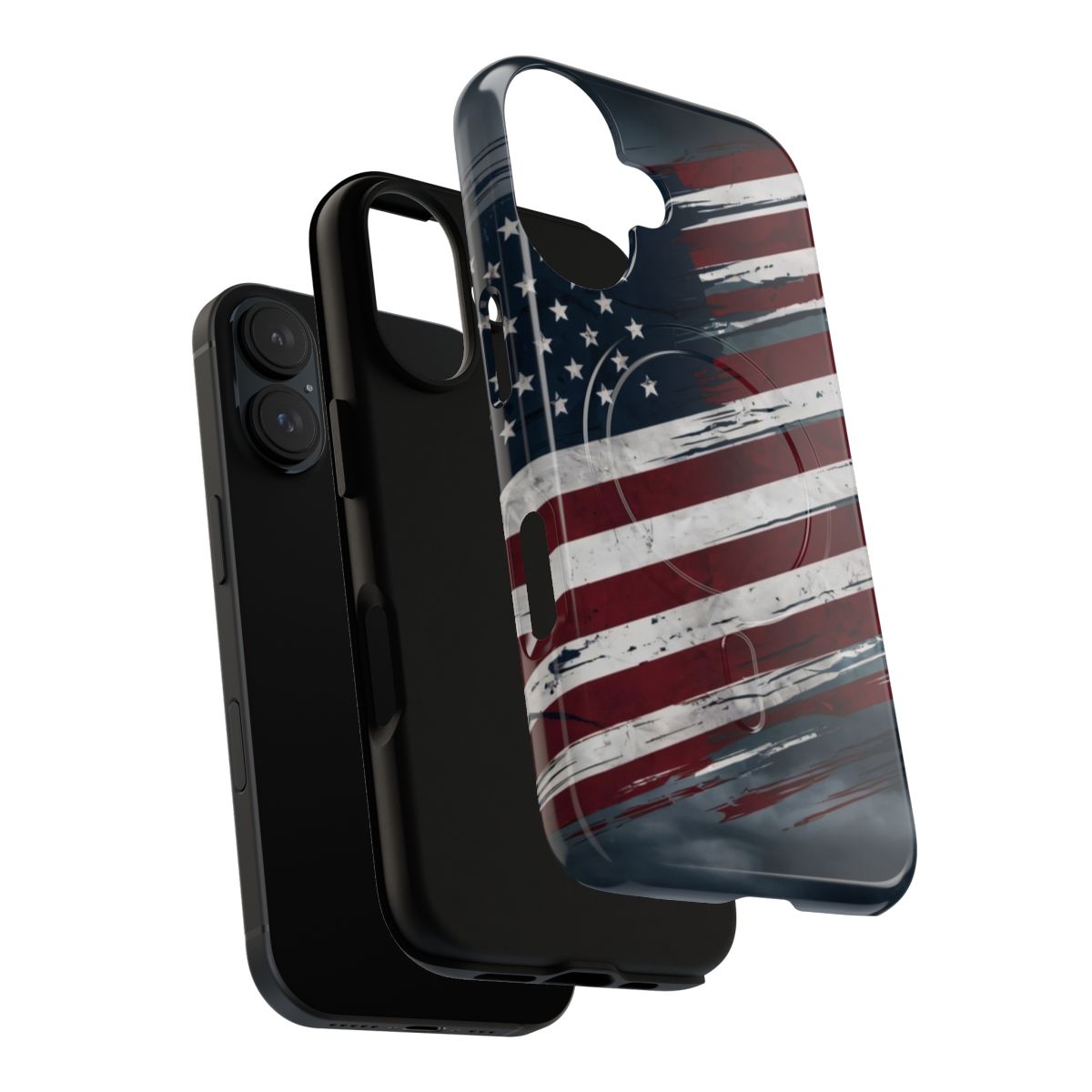 Patriotic phone case with American flag design - Layers