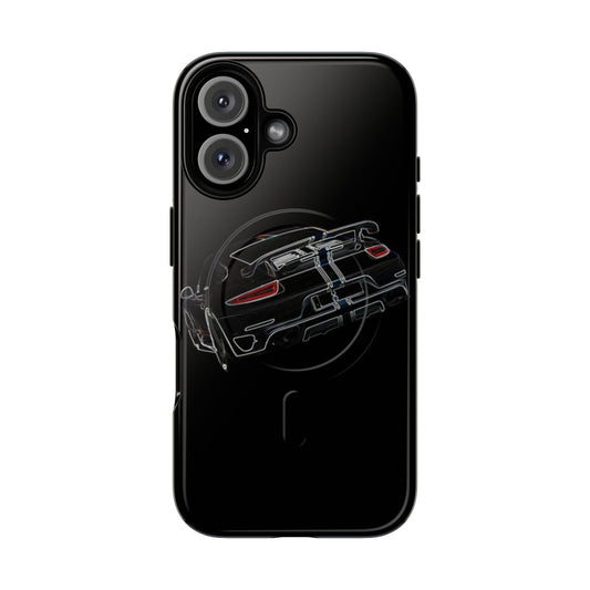 Porsche 911-inspired phone case with a magnetic tough design