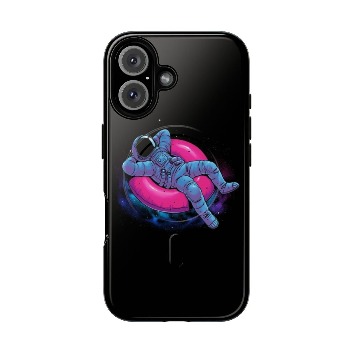 Floating astronaut in a cosmic dream-like space scene on a magnetic tough phone case