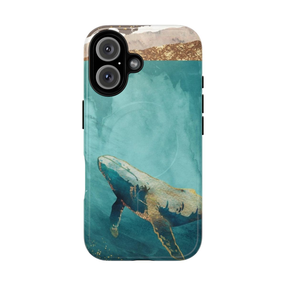 Ethereal ocean landscape design on a magnetic protective phone case