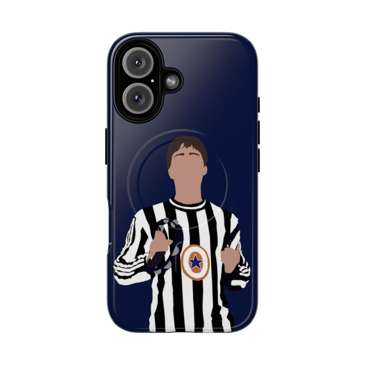 Phone case with Liam Gallagher and Newcastle United graphic