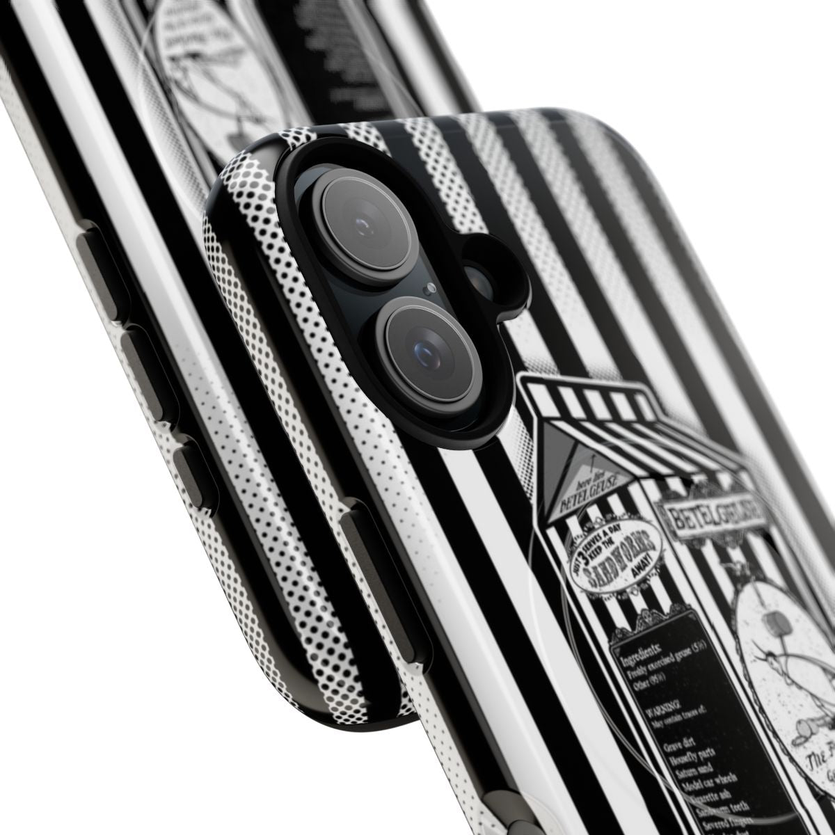 Afterlife-Inspired Magnetic Tough Phone Case with Beetlejuice, Betelgeuse, and Lydia Deetz Imagery - Detail