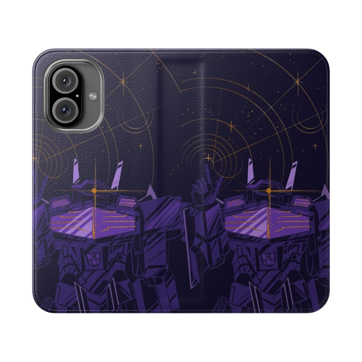 Shockwave-themed flip cover phone case for your mobile device