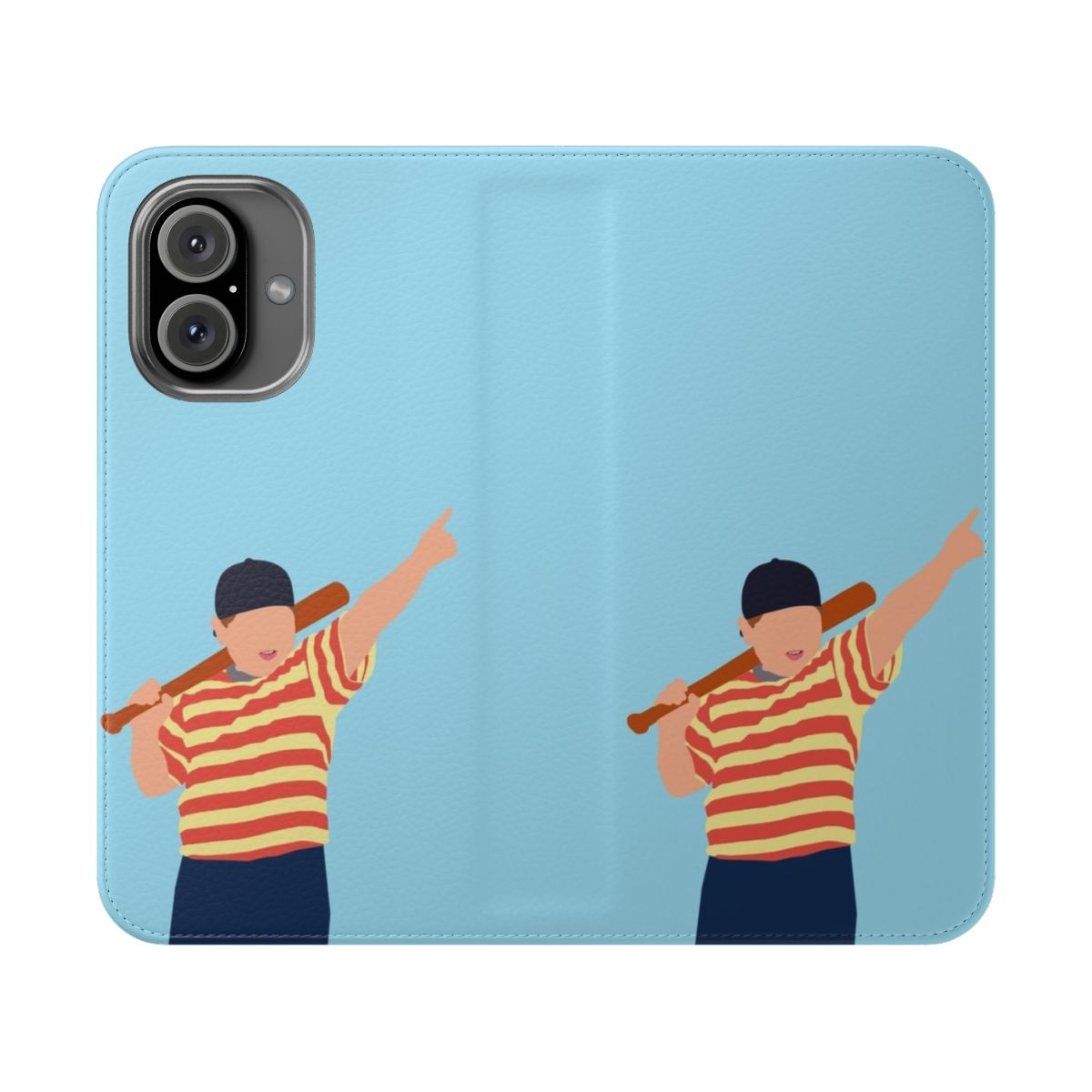 Retro baseball-themed flip cover phone case design inspired by the classic 90s film The Sandlot.