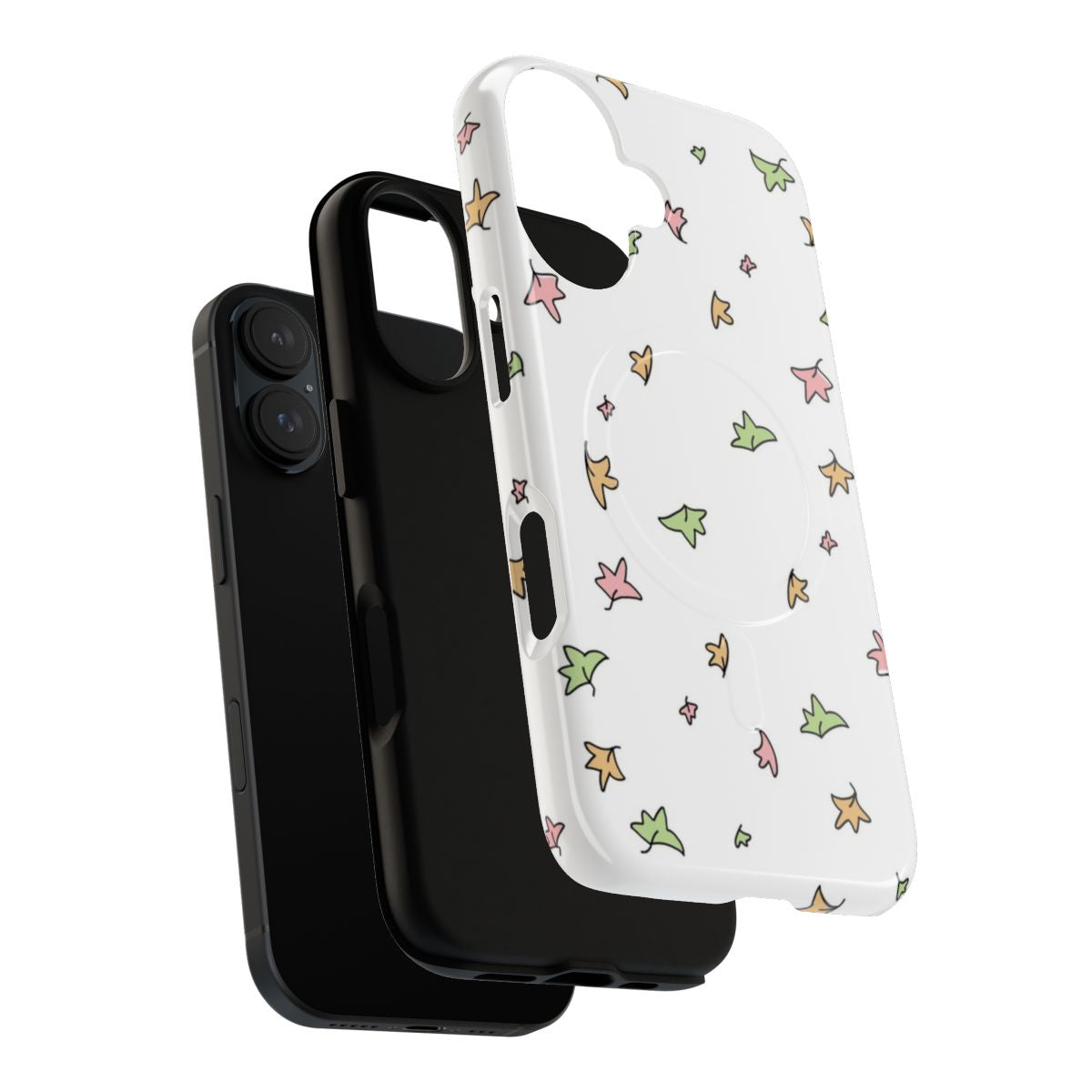 Heartstopper-Inspired Magnetic Tough Phone Case with Leaves Design - Layers