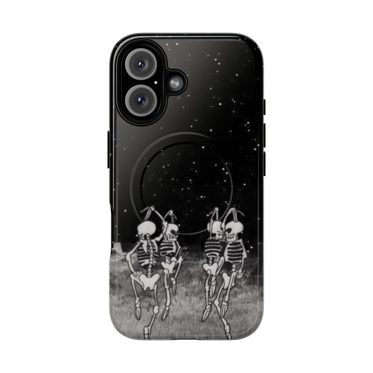 Spooky dancing skeletons on a magnetic tough phone case