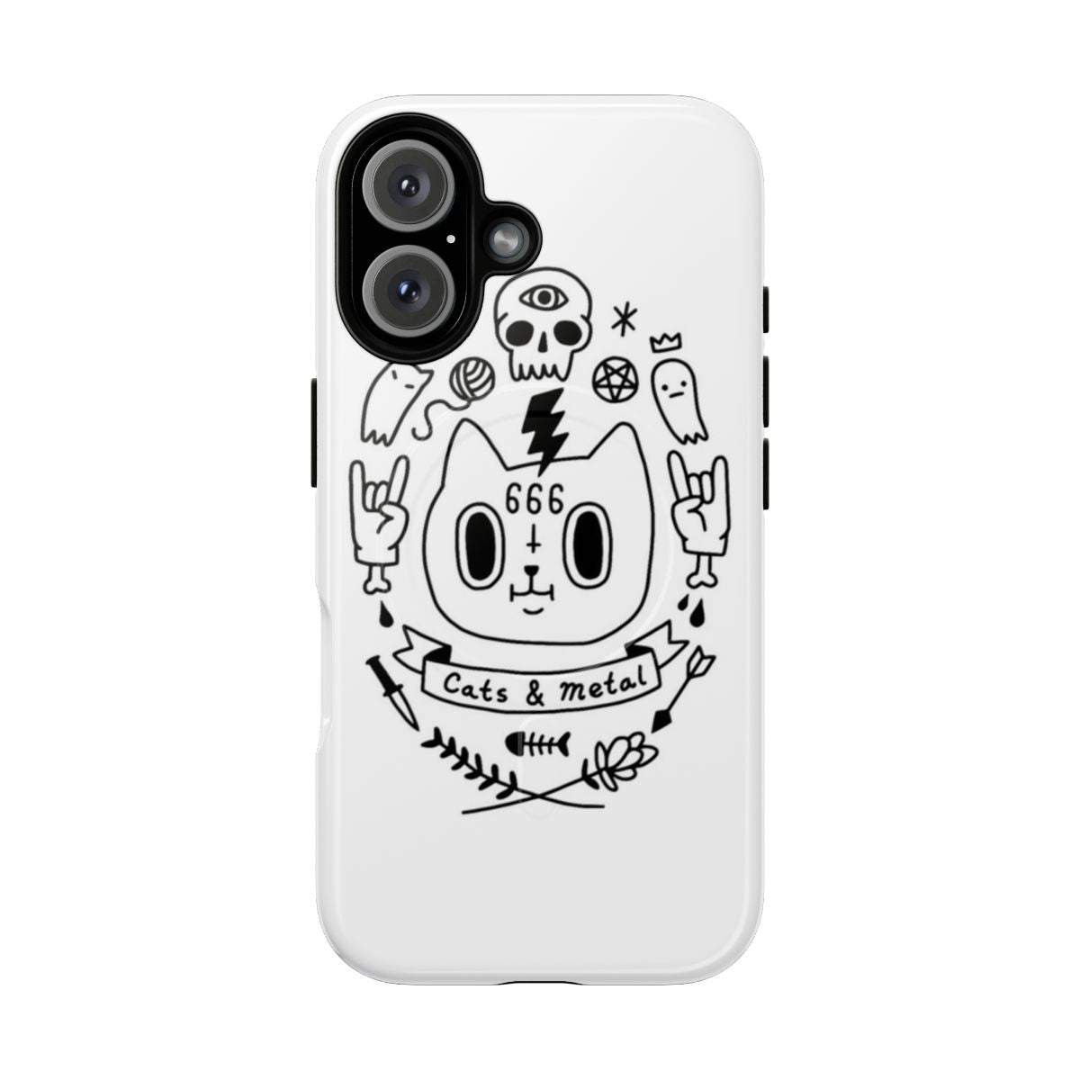 Cats and Metal Magnetic Tough Phone Case