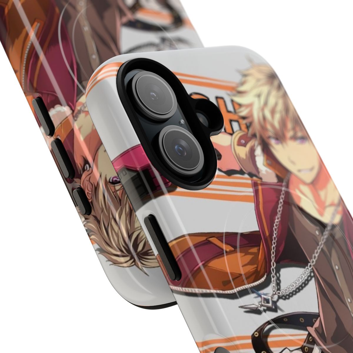 Magnetic and rugged phone case featuring Trails of Cold Steel-inspired design - Detail