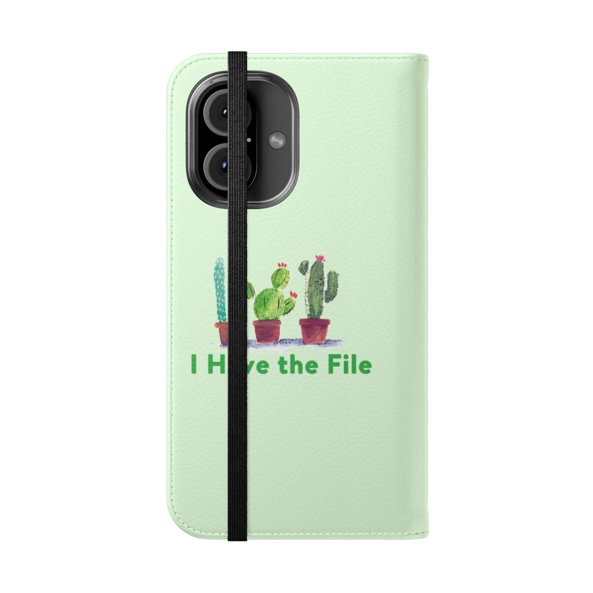 Flip cover phone case featuring characters from the TV series The Good Place - Folded Front