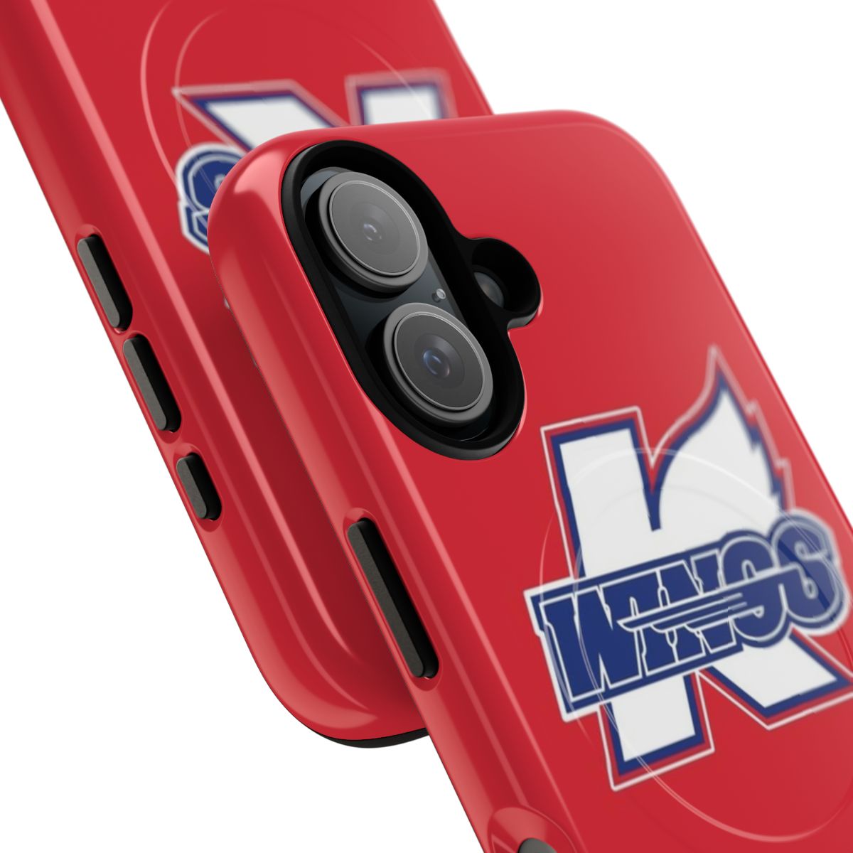 Kalamazoo Wings-themed magnetic tough phone case - Detail