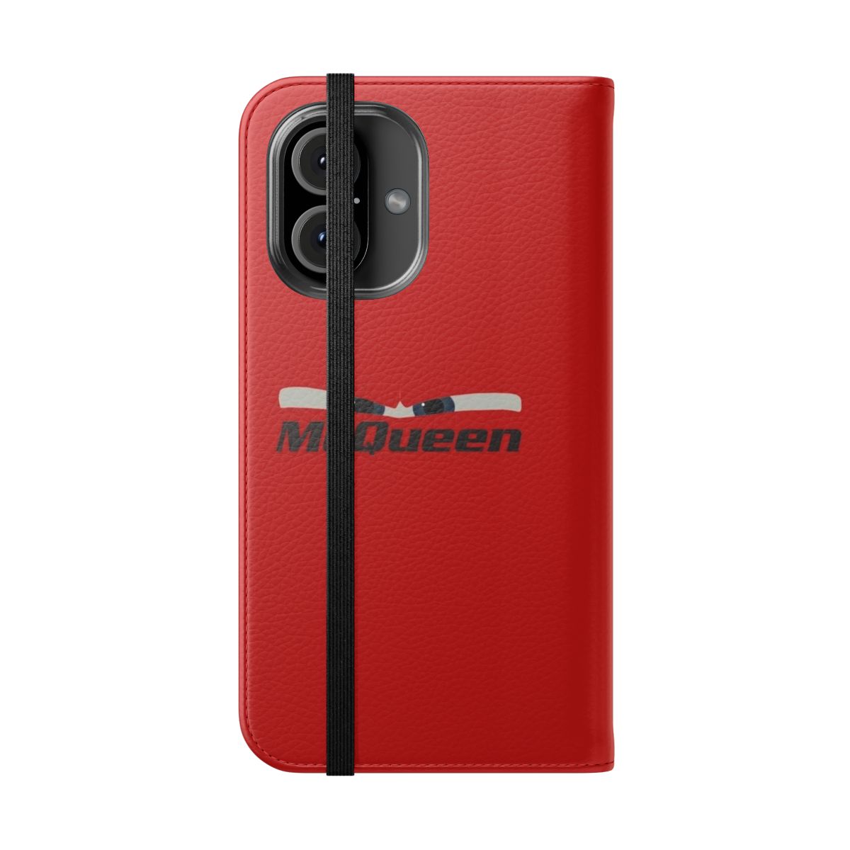 Animated Cars Film-Inspired Flip Phone Case with Lightning McQueen and Other Characters - Folded Front