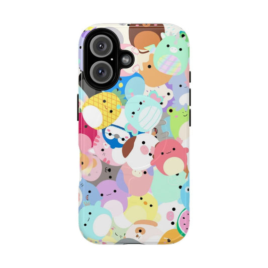 Colorful and chaotic squishy mellow design on a magnetic phone case