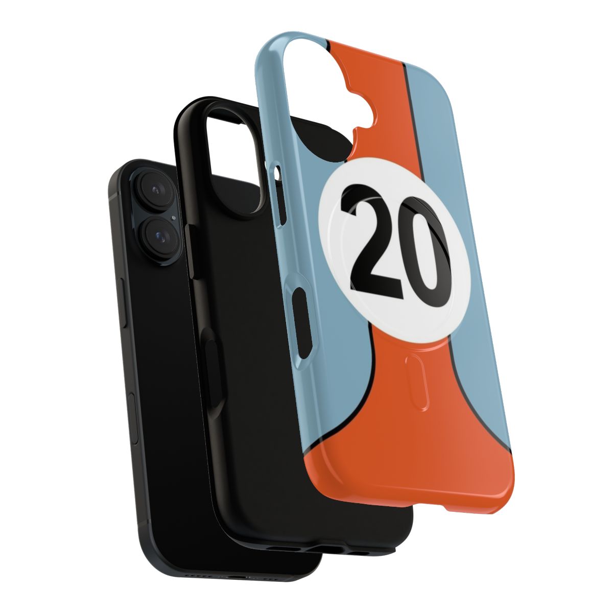 Sleek and durable phone case featuring racing colors and Porsche-inspired design - Layers