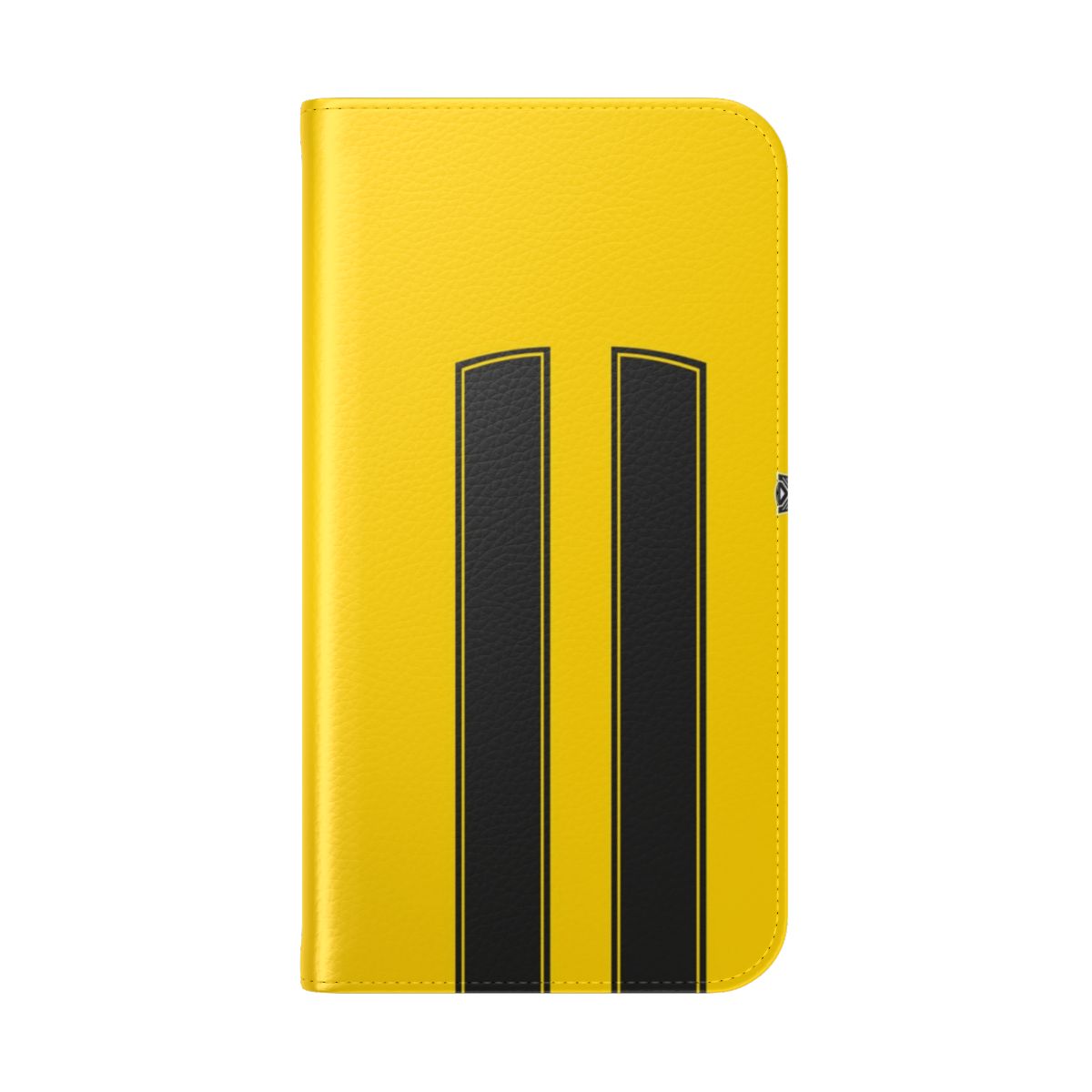 Flip cover phone case with bumblebee-inspired design - Folded Back