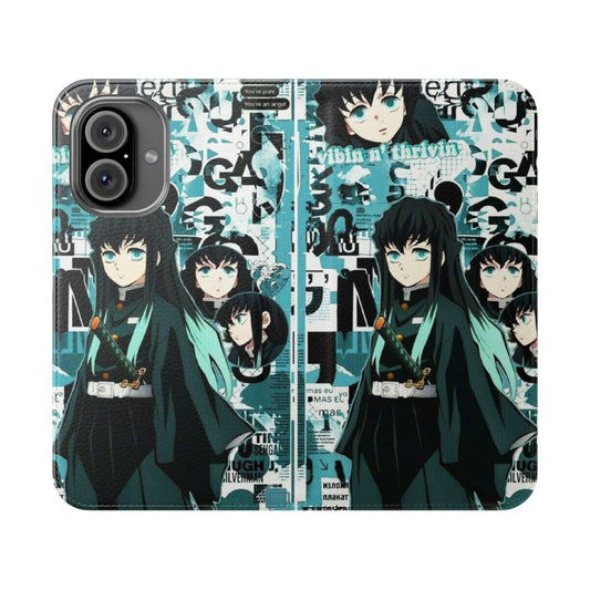 Anime-inspired Muichiro Tokitou flip phone case