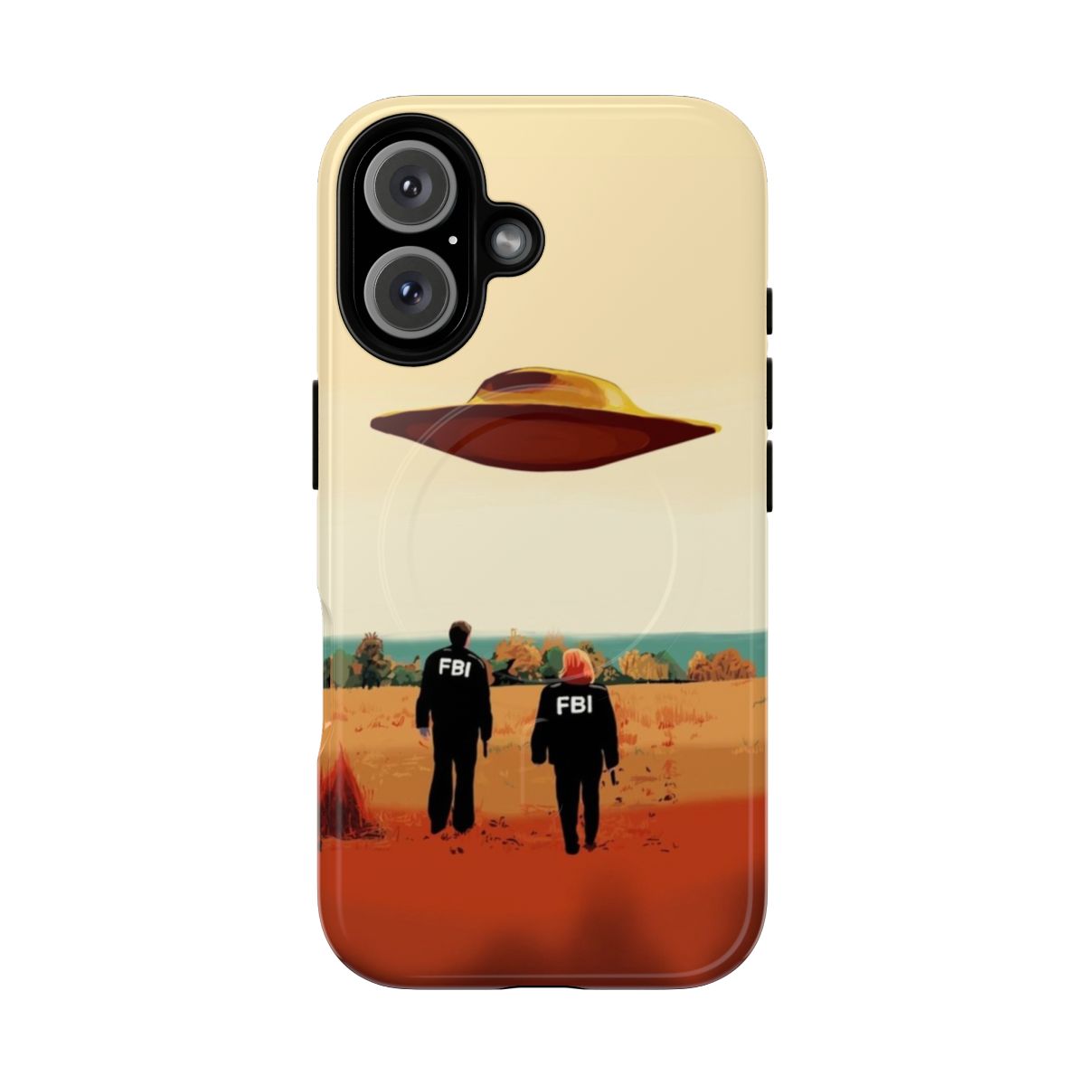 Magnetic tough phone case featuring The X-Files "I Want to Believe" FBI poster design