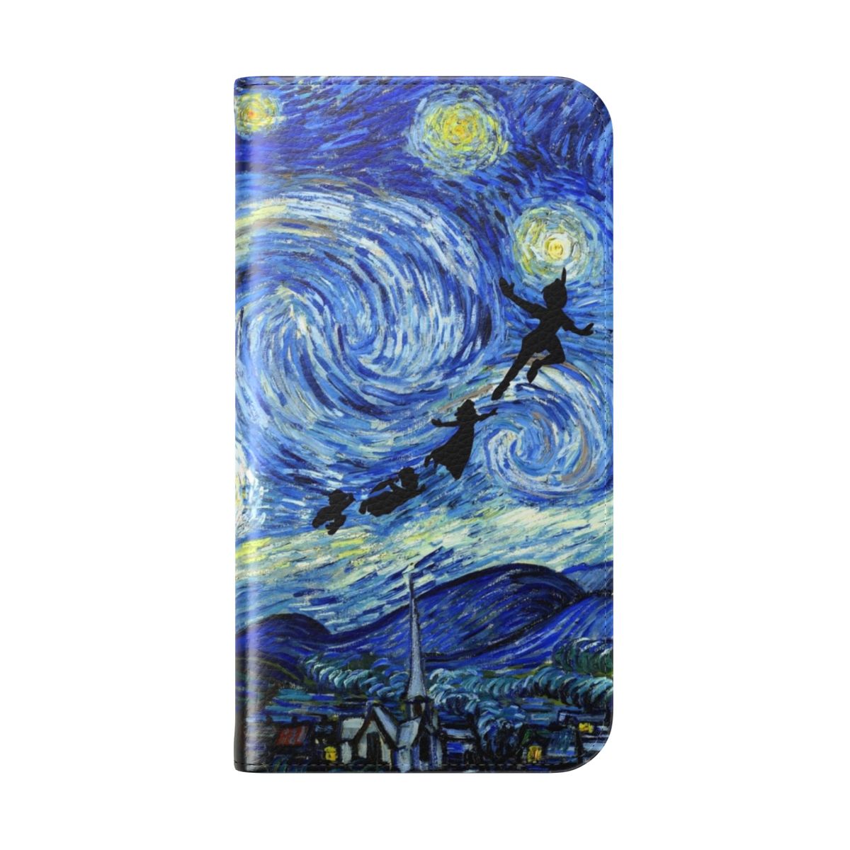 Starry night phone case with Peter Pan inspired artwork - Folded Back