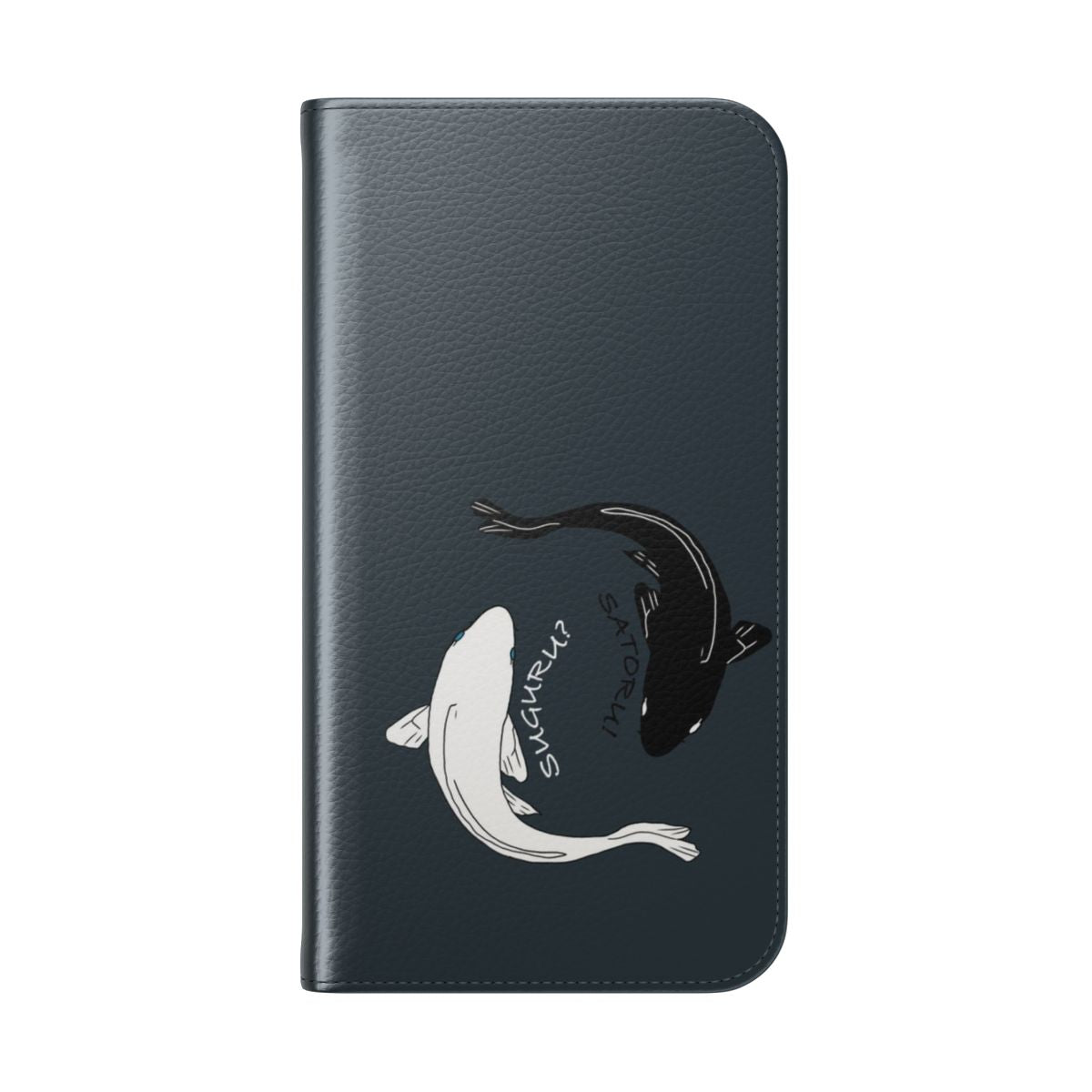 Anime-themed Jujutsu Kaisen koi fish flip phone case - Folded Back