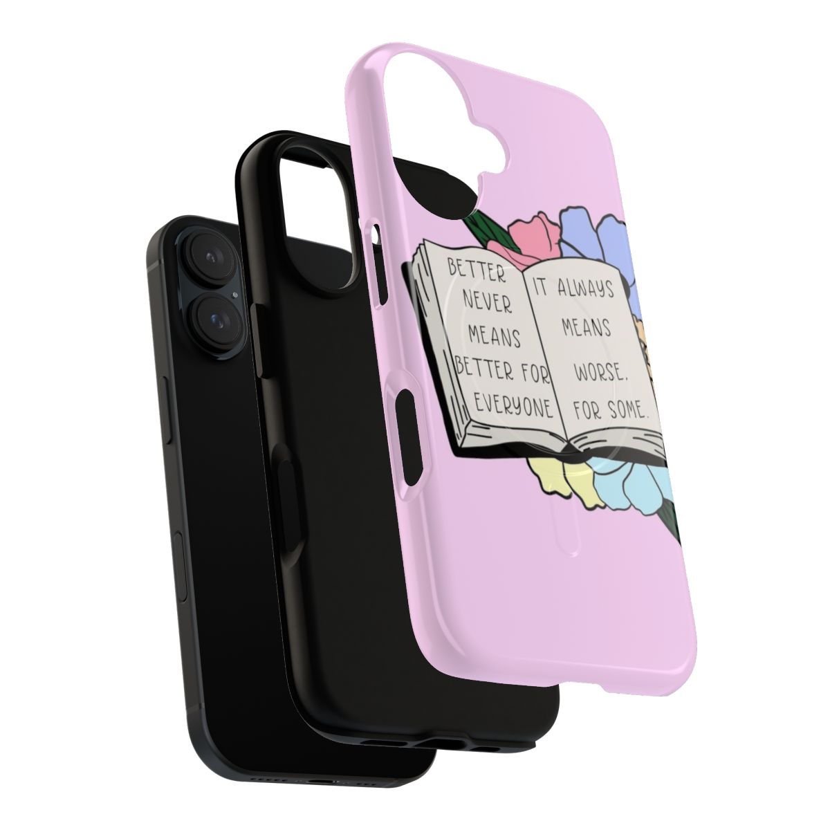 Handmaid's Tale inspired magnetic protective phone case with floral design - Layers