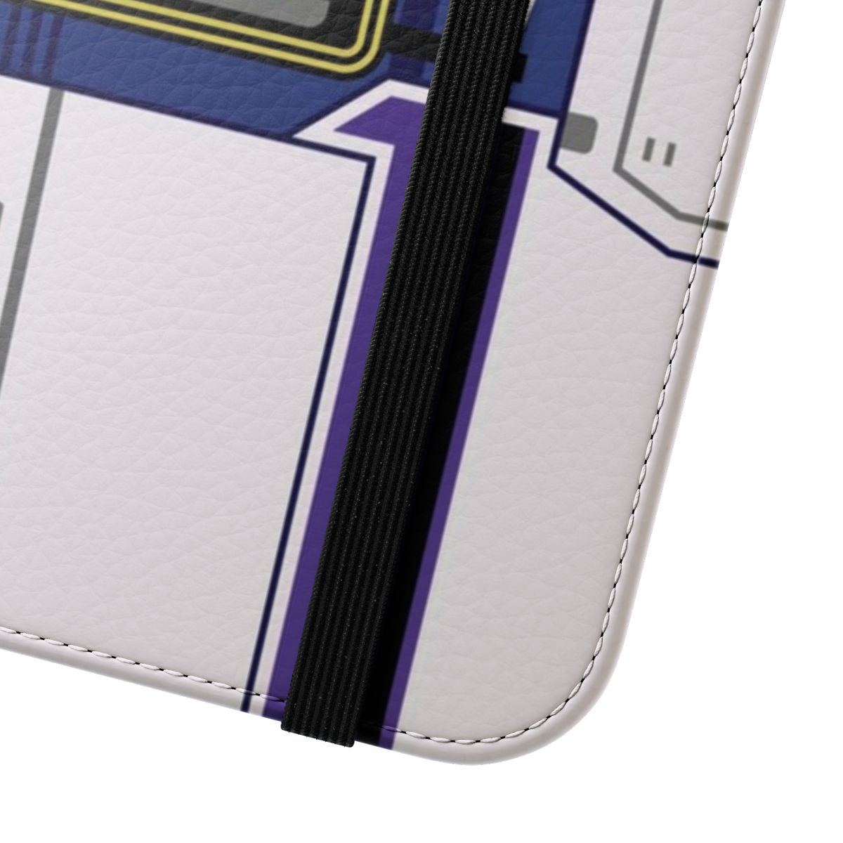 Soundwave inspired flip cover phone case featuring Transformers-like design - Close Up