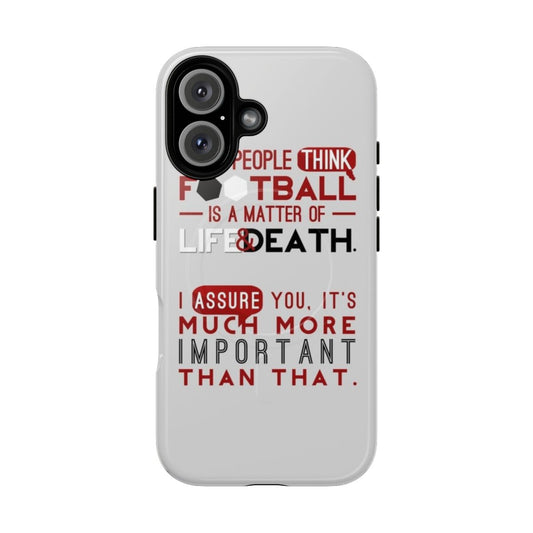 Magnetic tough phone case with football and soccer design