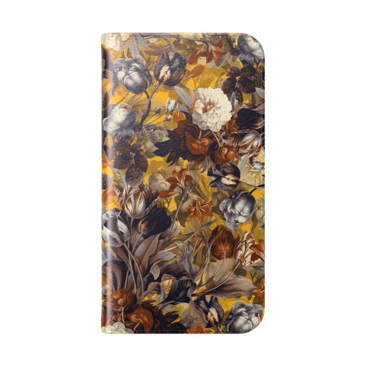 Botanical tropical leaf pattern phone case - Folded Back