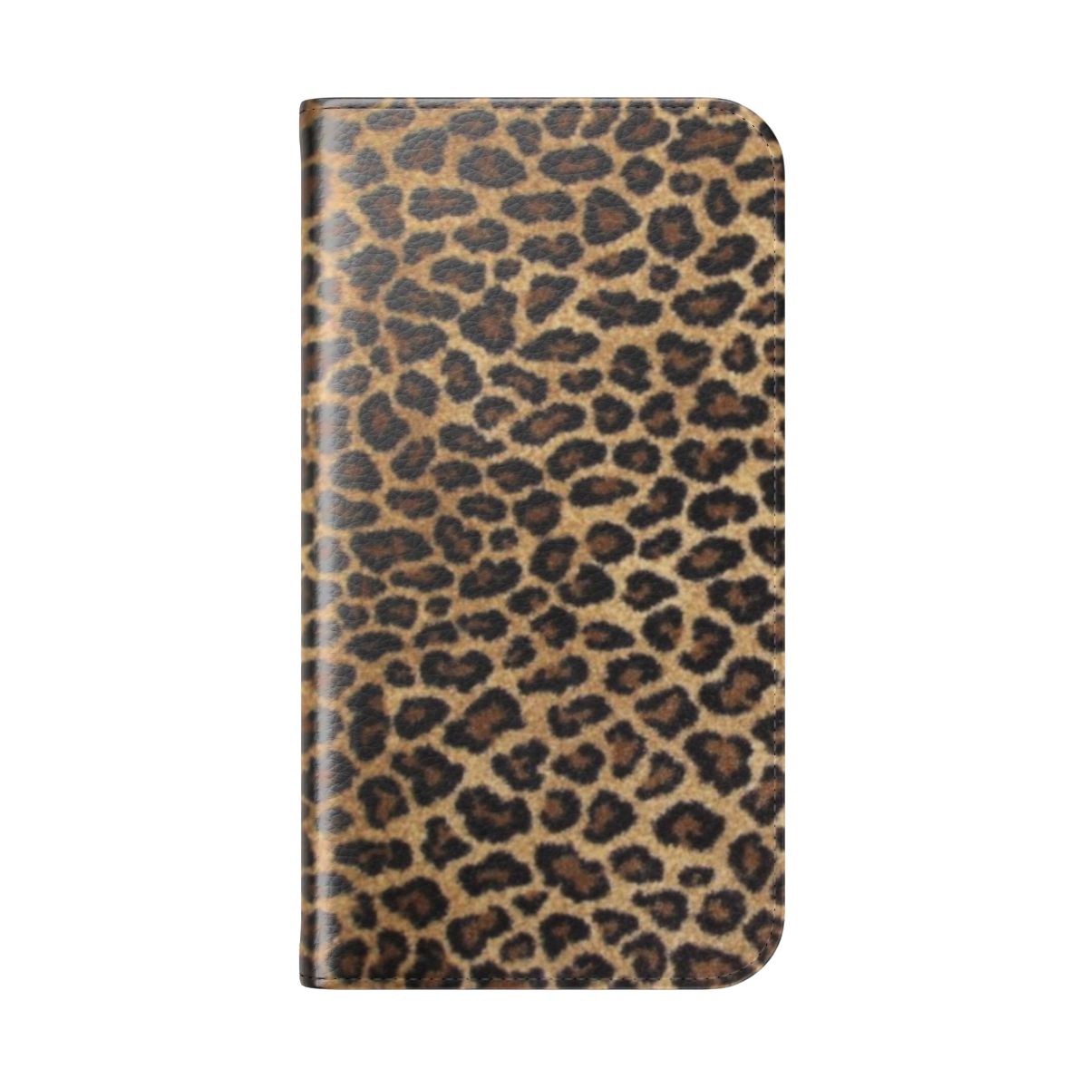 Leopard print flip phone case with protective cover - Folded Back