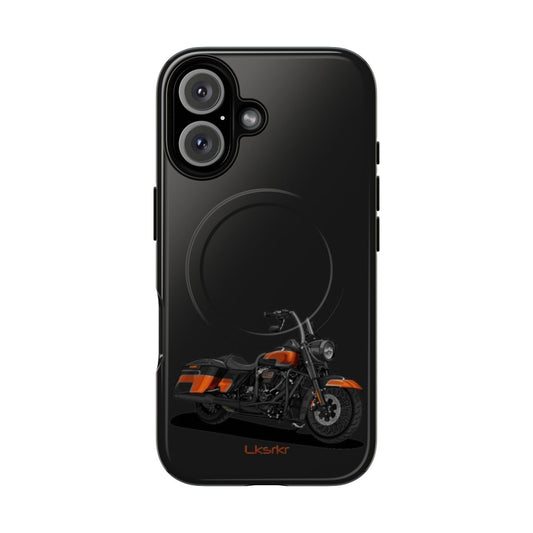 Harley Davidson-inspired phone case with magnetic protective design