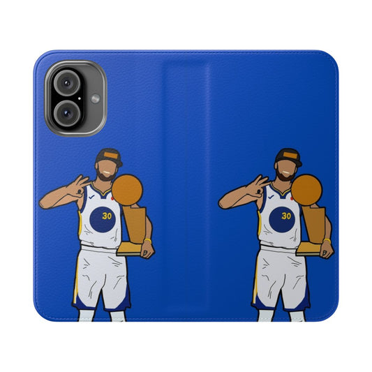 Steph Curry-themed Golden State Warriors flip cover phone case